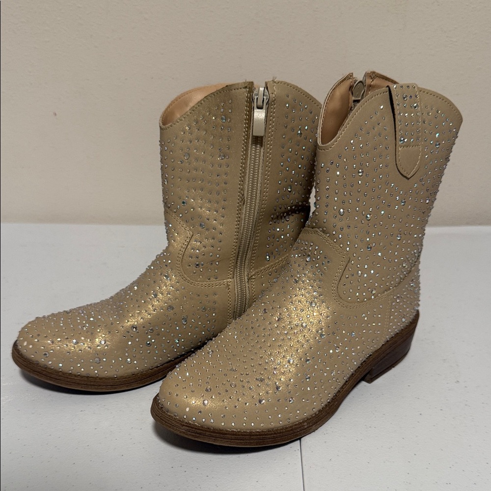 Studded Tan Cowboy Boots